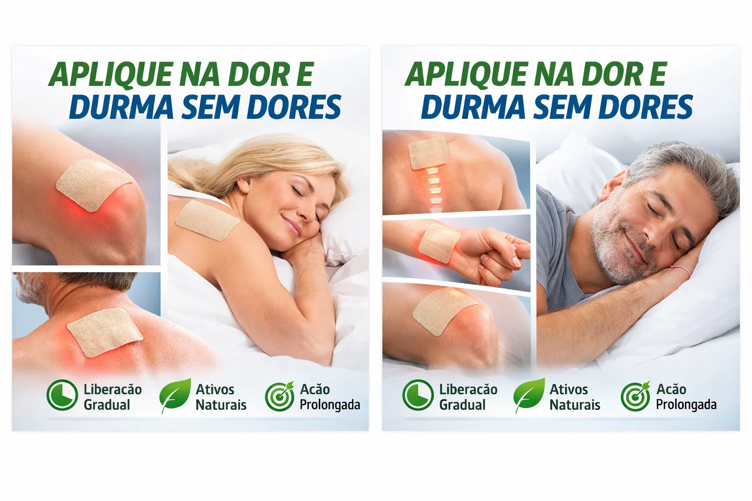 Pessoas usando o adesivo em diferentes regiões do corpo