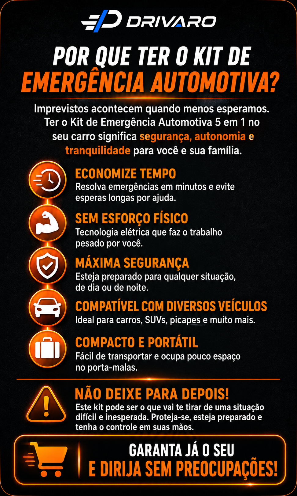 Detalhes do kit de emergência