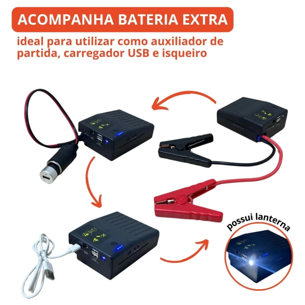 Kit de emergência automotivo completo