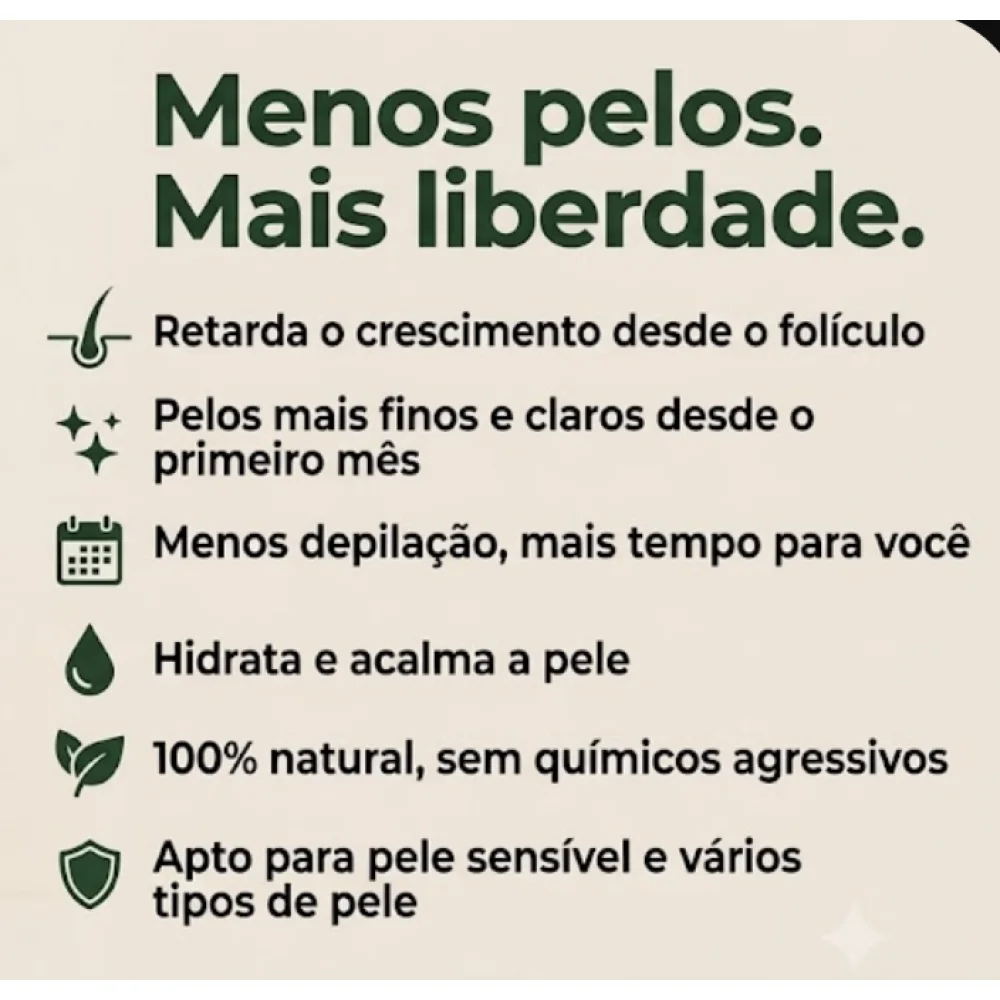 Óleo redutor de pelos faciais 5