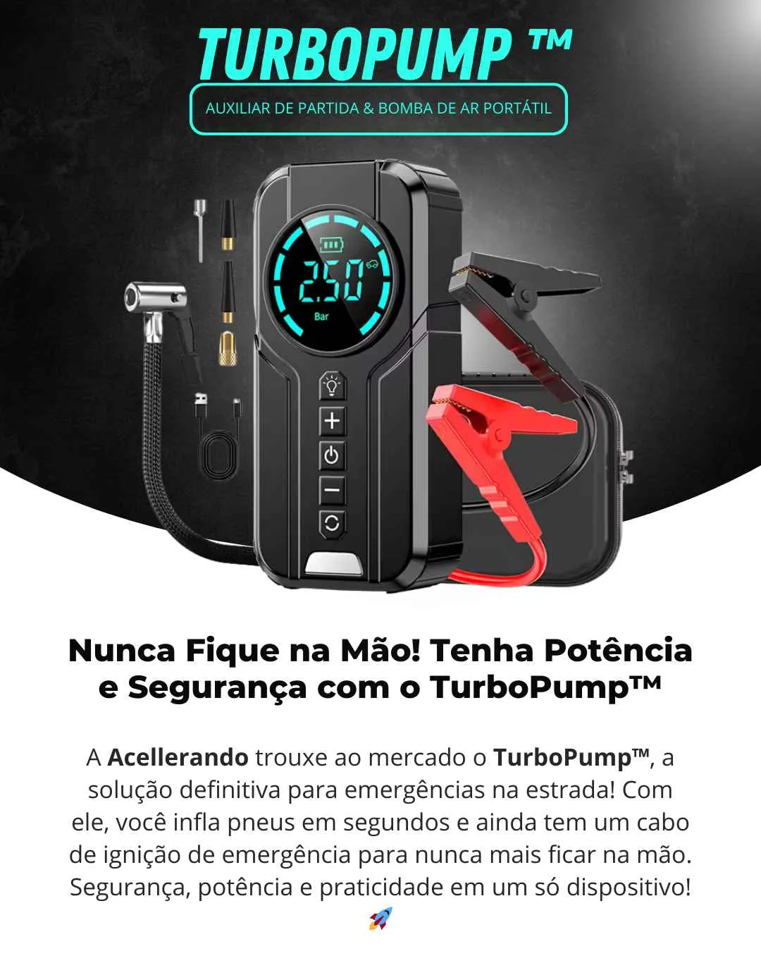 Auxiliar de partida 4 em 1 para carros