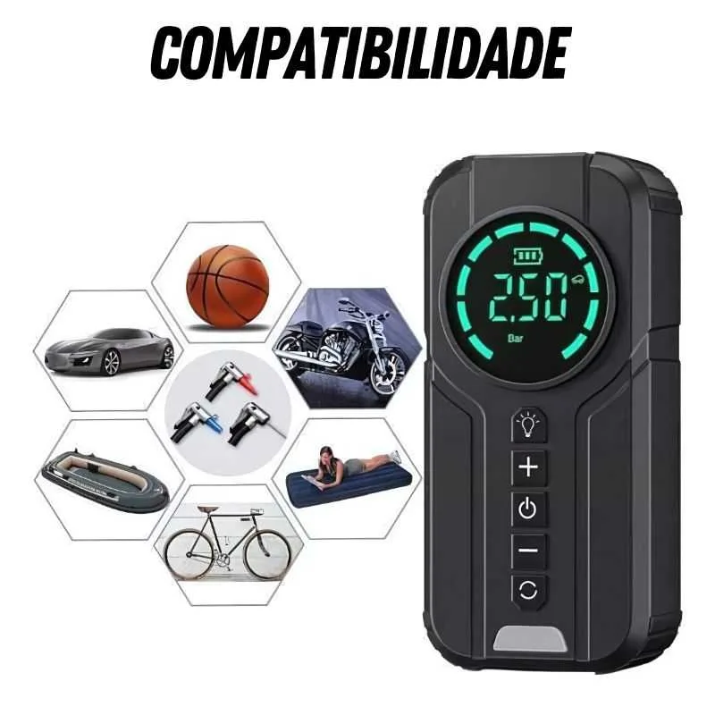 Auxiliar de partida carregando celular